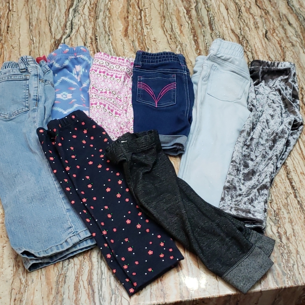 2T toddler girls bundle tops and bottoms